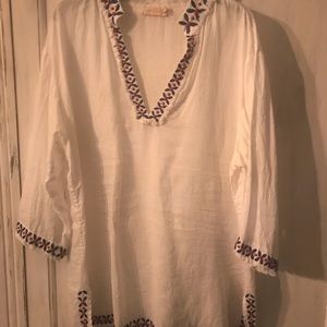 Tory Burch tunic with beaded trim XL